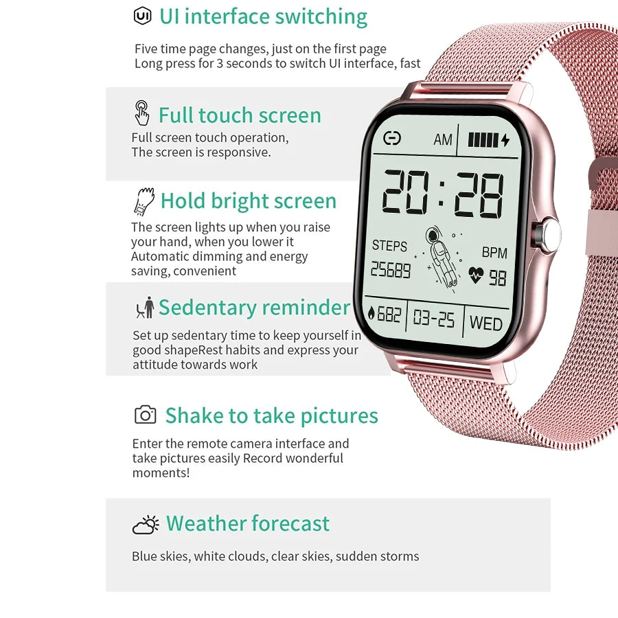 Smart Watch for iPhone & Android