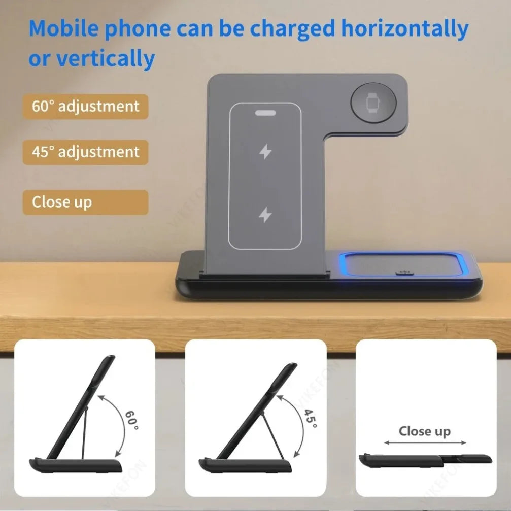 3-in-1 Fast Wireless Charger Station