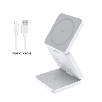 3-in-1 Foldable Magnetic Wireless Charging Station
