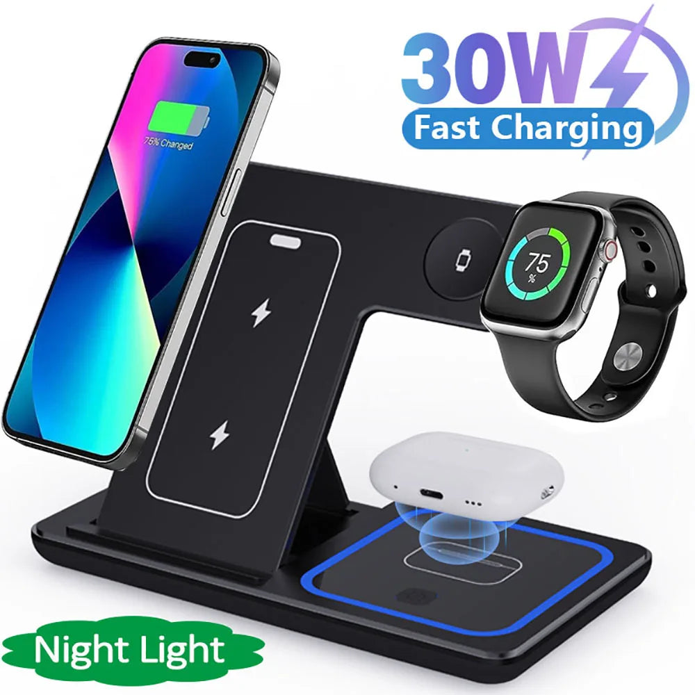 3-in-1 30W Wireless Charging Stand