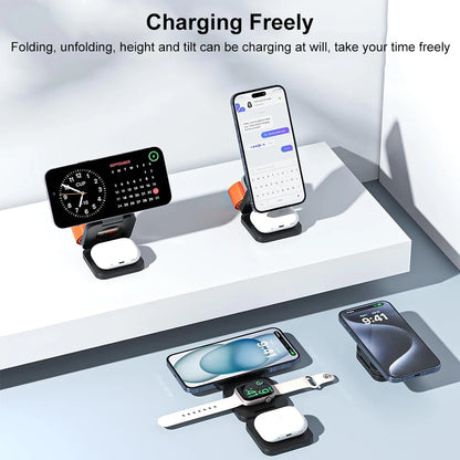 3-in-1 Foldable Magnetic Wireless Charging Station