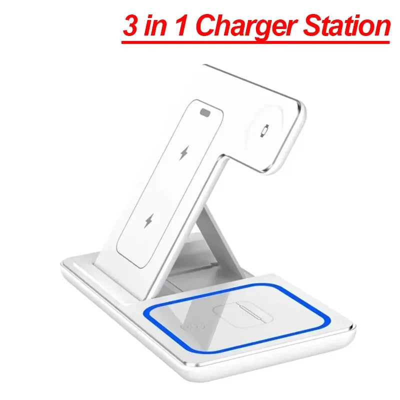 3-in-1 Fast Wireless Charger Station